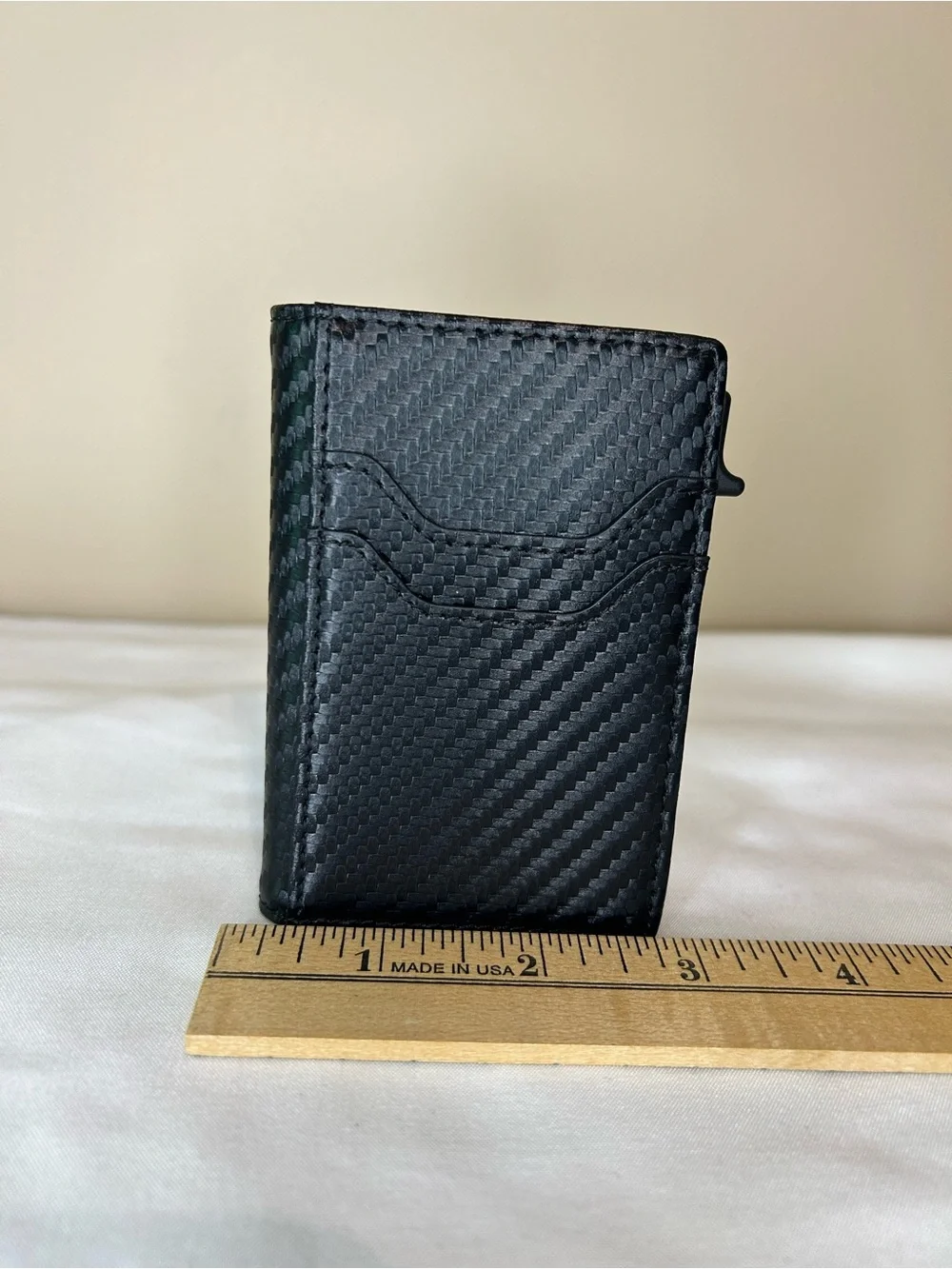 Slim Black Carbon Fiber Card Wallet